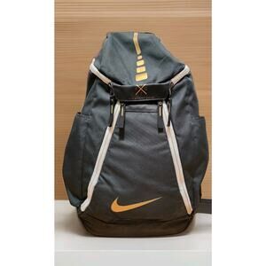 Nike Hoops Elite Max Air 2.0 Quad Zips Backpack 21" Black Gold Sports BA5259-060